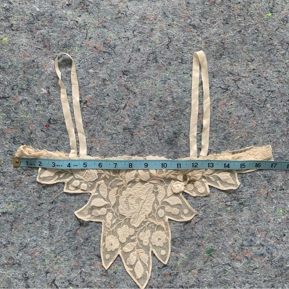 Antique 20s cream floral fairy dress piece - Picture 11 of 16